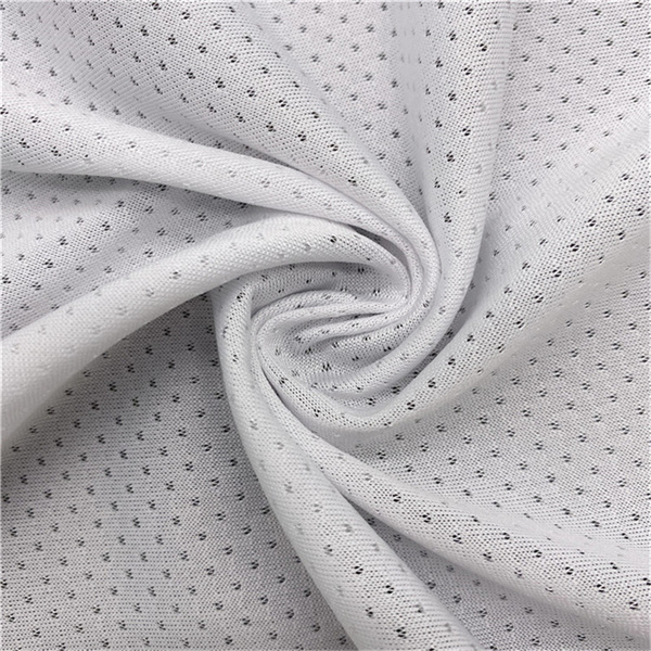 China Breathable polyester knit weft jacquard mesh fabric for 
