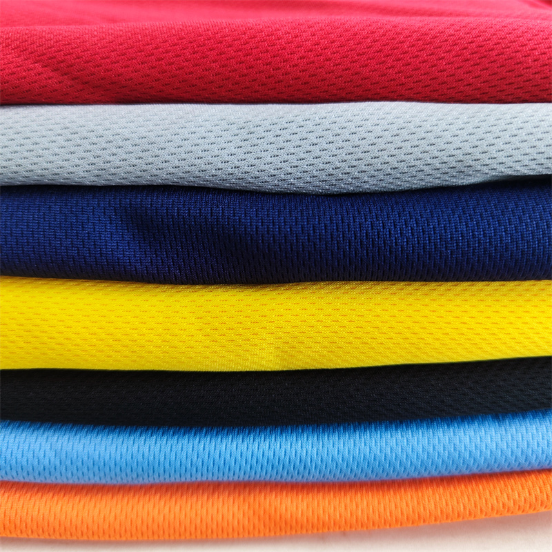China Polyester interlock quick dry bird eye mesh fabric for sport tops ...