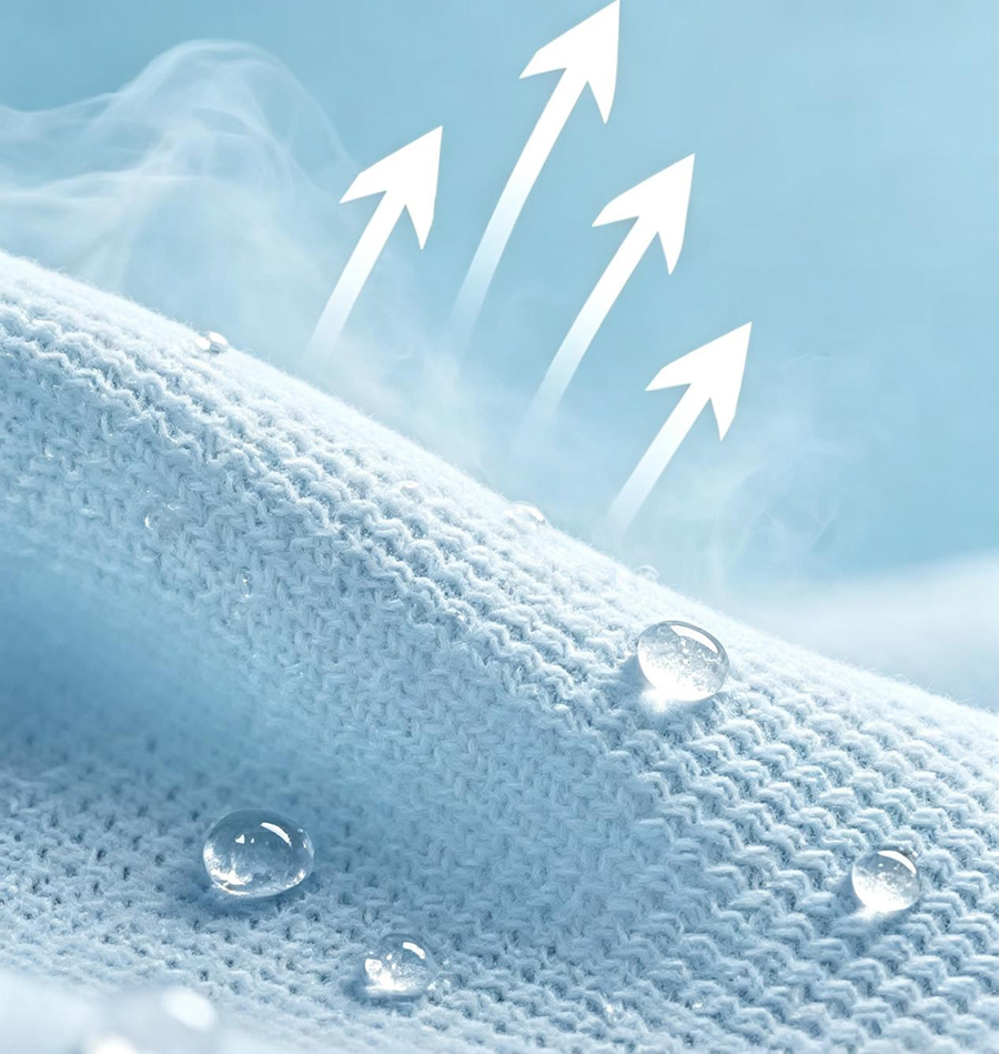 Why should sportswear be made of moisture-wicking fabric